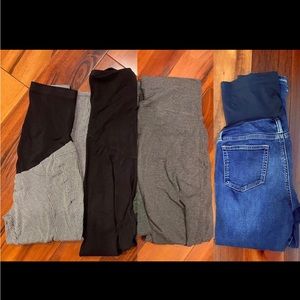 Bundle of four maternity bottoms